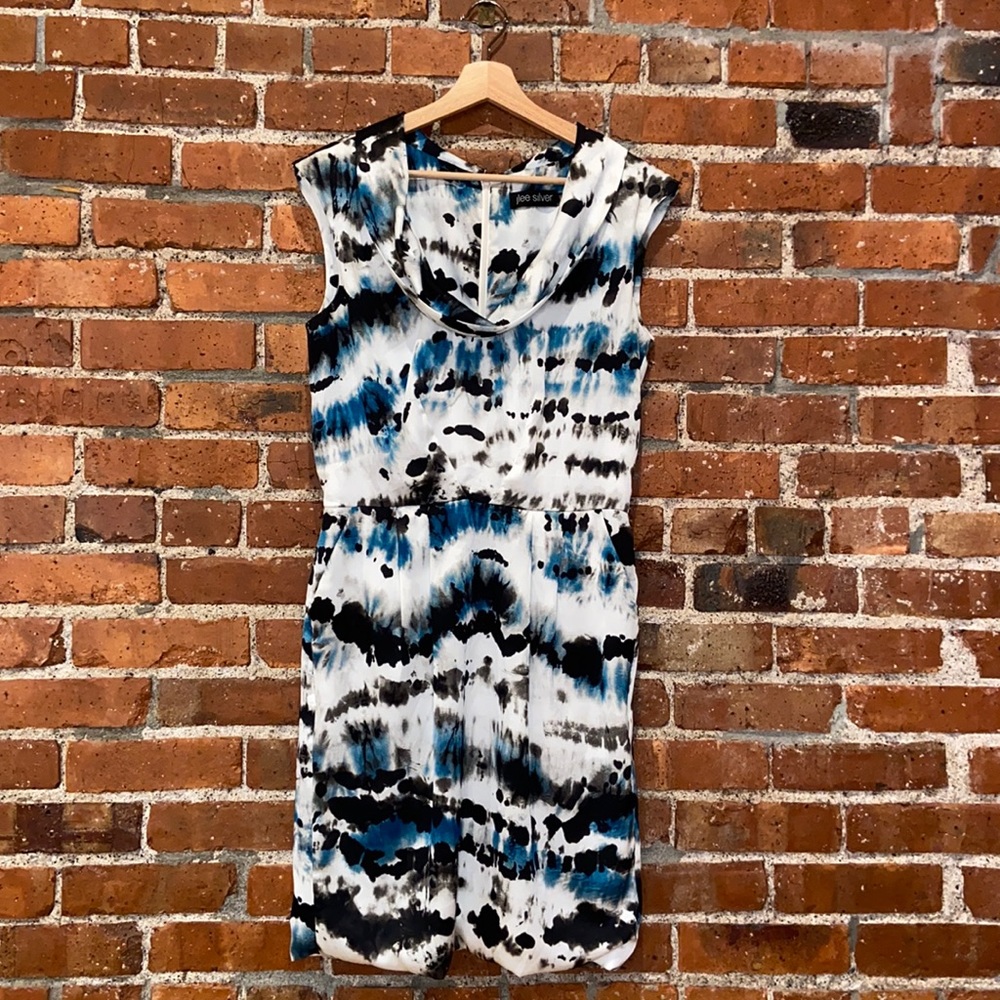 Jlee Silver Cowl Neck Mini Dress Size 10